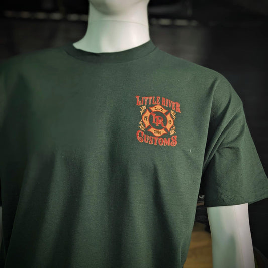 The Last Truckie – Firefighter Skull & Tools Tee