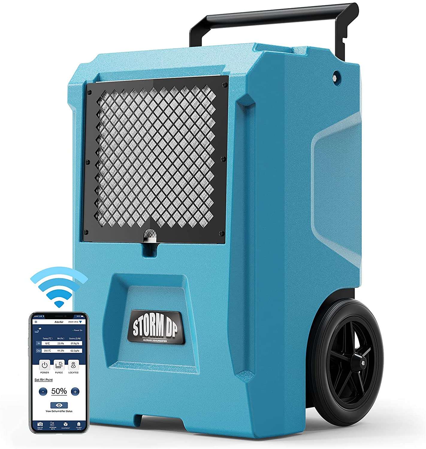 AlorAir Storm DP Single-Voltage | APP Control 110 PPD Commercial Dehumidifier