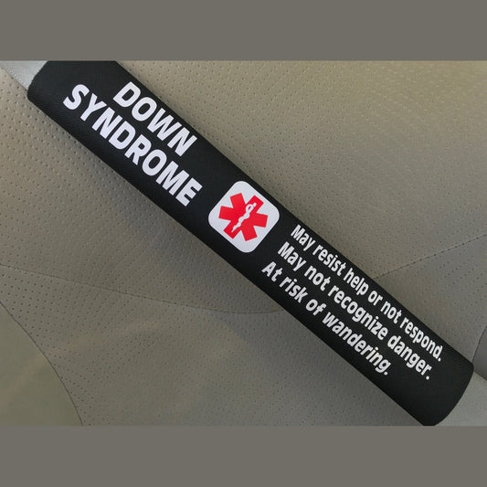 Down Syndrome Medical Alert Seat Belt Cover