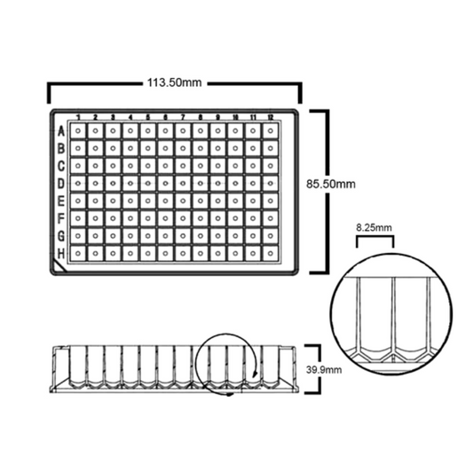 1.1ML  96-Well PCR Plate Sterile White