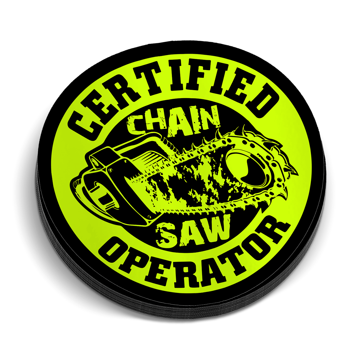 Chain Saw Operator Hard Hat Decal