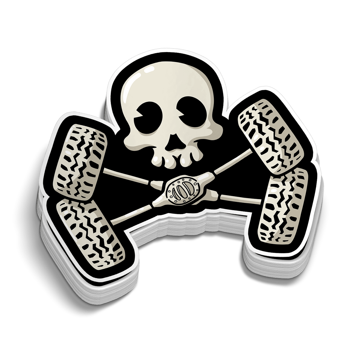 Off Road Skull Hard Hat Decal
