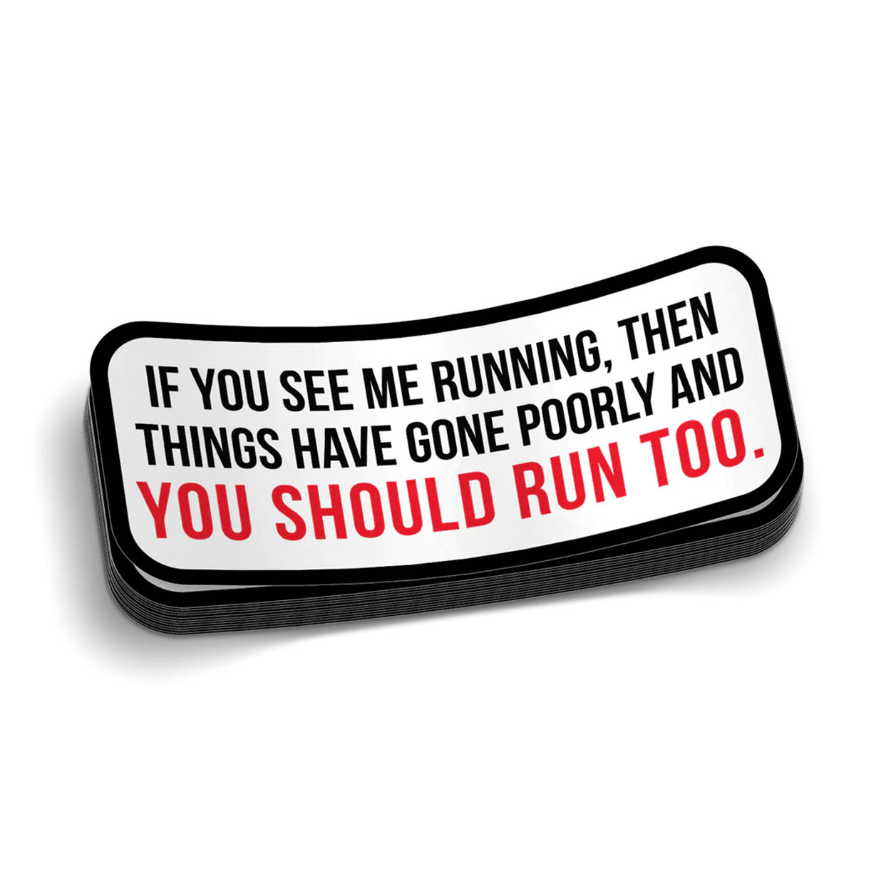 Run Hard Hat Decal