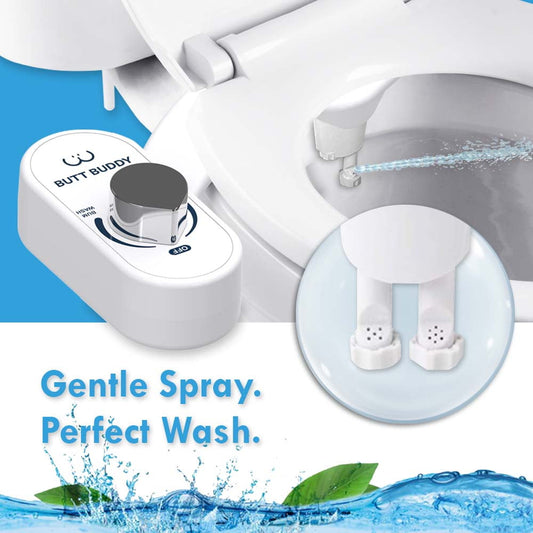 BUTT BUDDY Duo - Rear & Front Water Sprayer Bidet Toilet Attachment