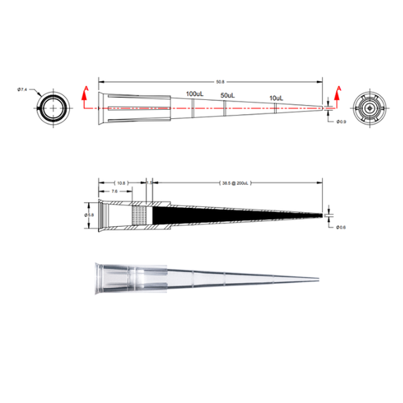 200UL LONG FILTER TIPS (4,800 Tips)