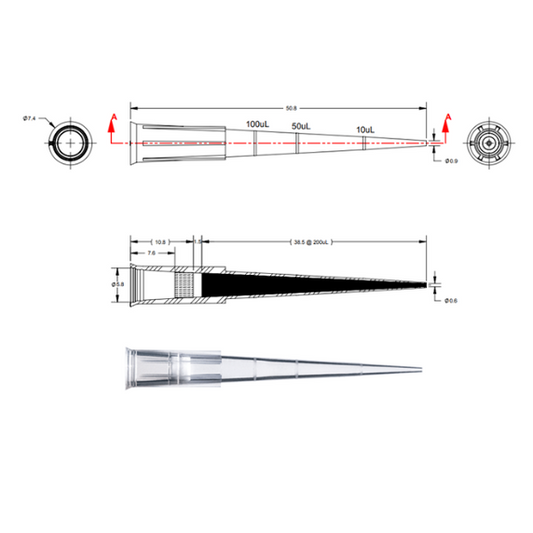 200UL LONG FILTER TIPS (4,800 Tips)