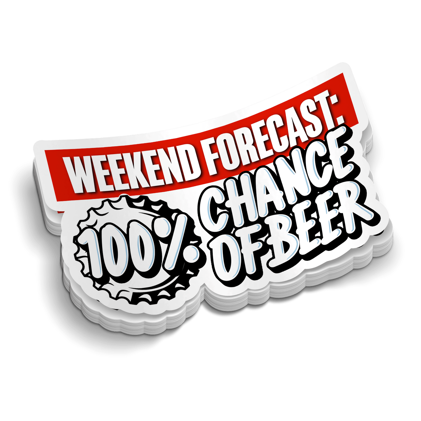Weekend Forecast - Hard Hat Decal
