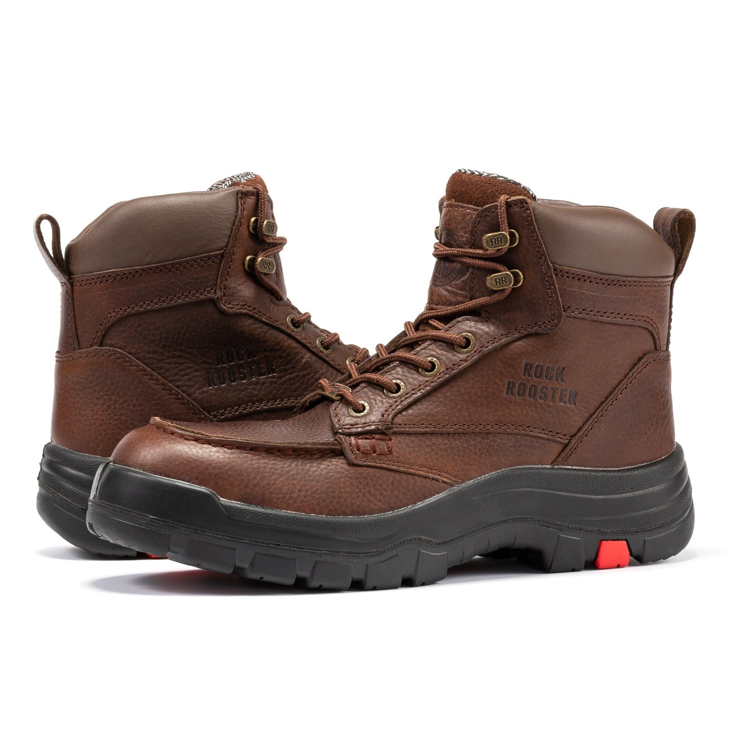 ROCKROOSTER Zumbro 6 inch Wide, Soft Toe, Rubber Outsole, EH Protection, ASTM 2892, Work Boots AK371