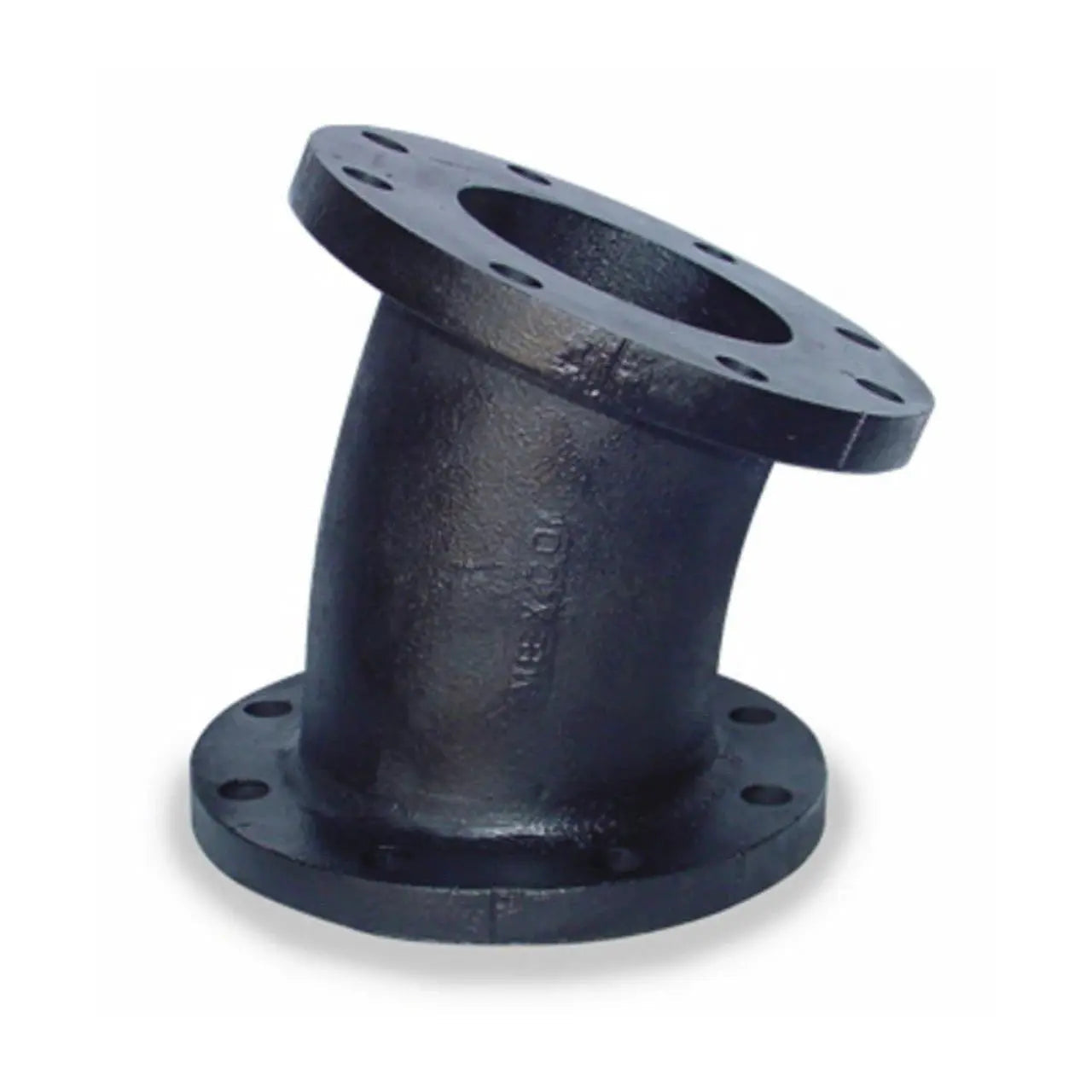 4" Black Cast Iron Flange 45 Degree Elbow Fitting