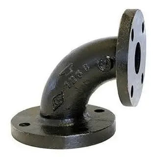 4" X 2-1/2" Black Cast Iron Flange Red 90 Domestic