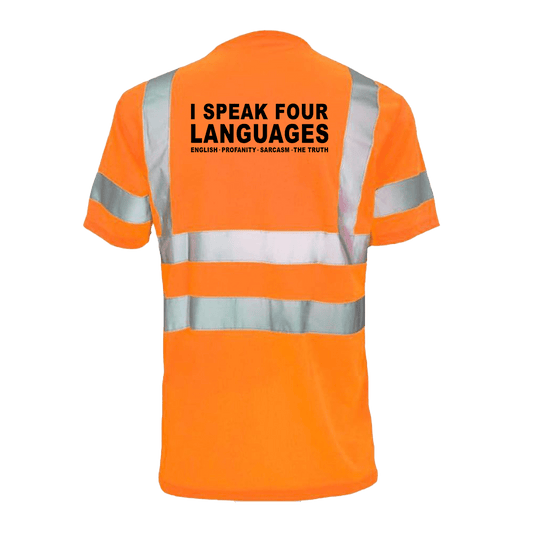 Four Languages - Reflective Safety T-Shirt