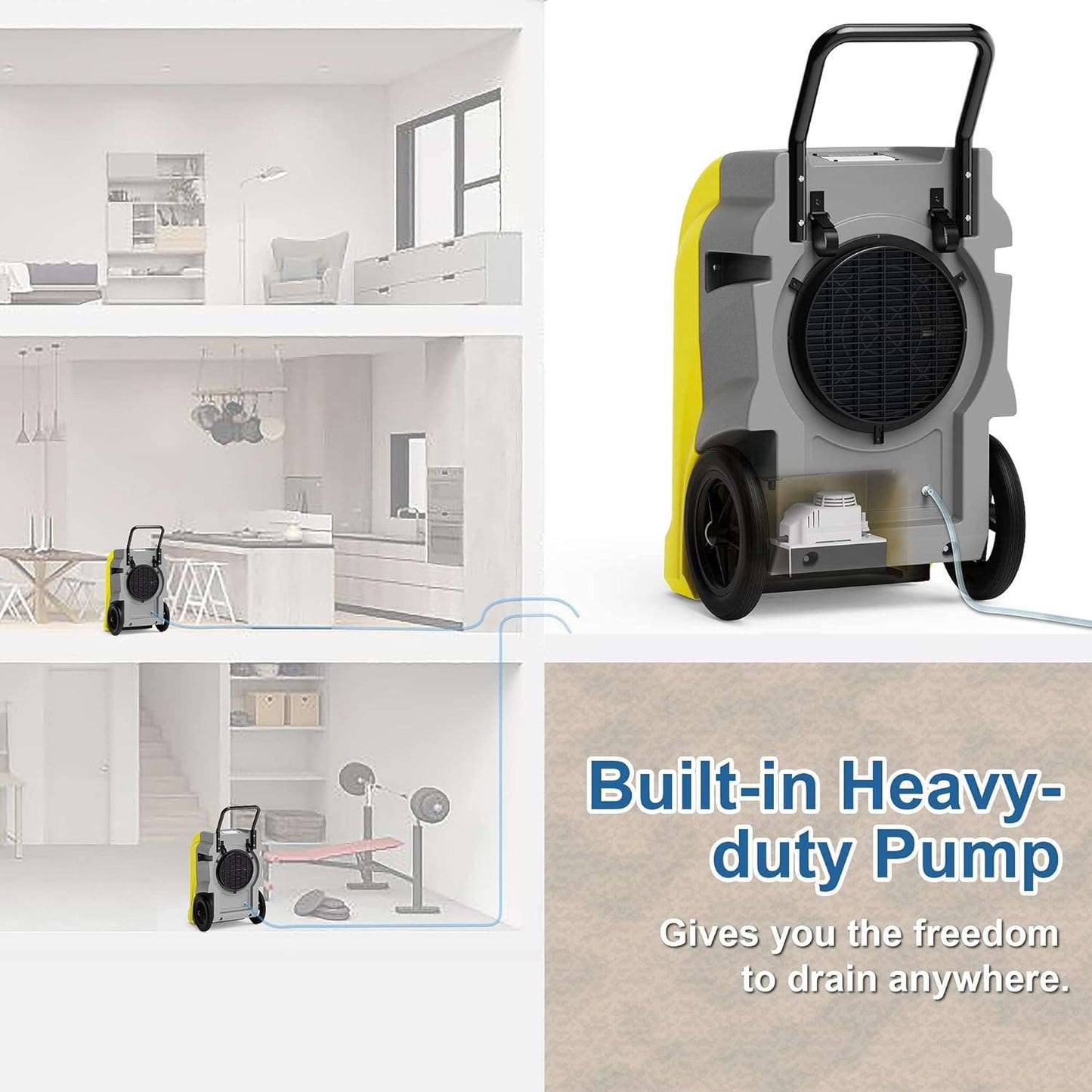 AlorAir Storm Elite 270 PPD Commercial Portable LGR Dehumidifier with APP Control