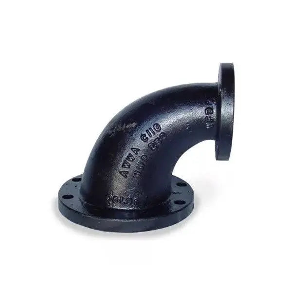 8" Black Cast Iron Flanged Elbow 90 Degree Fitting