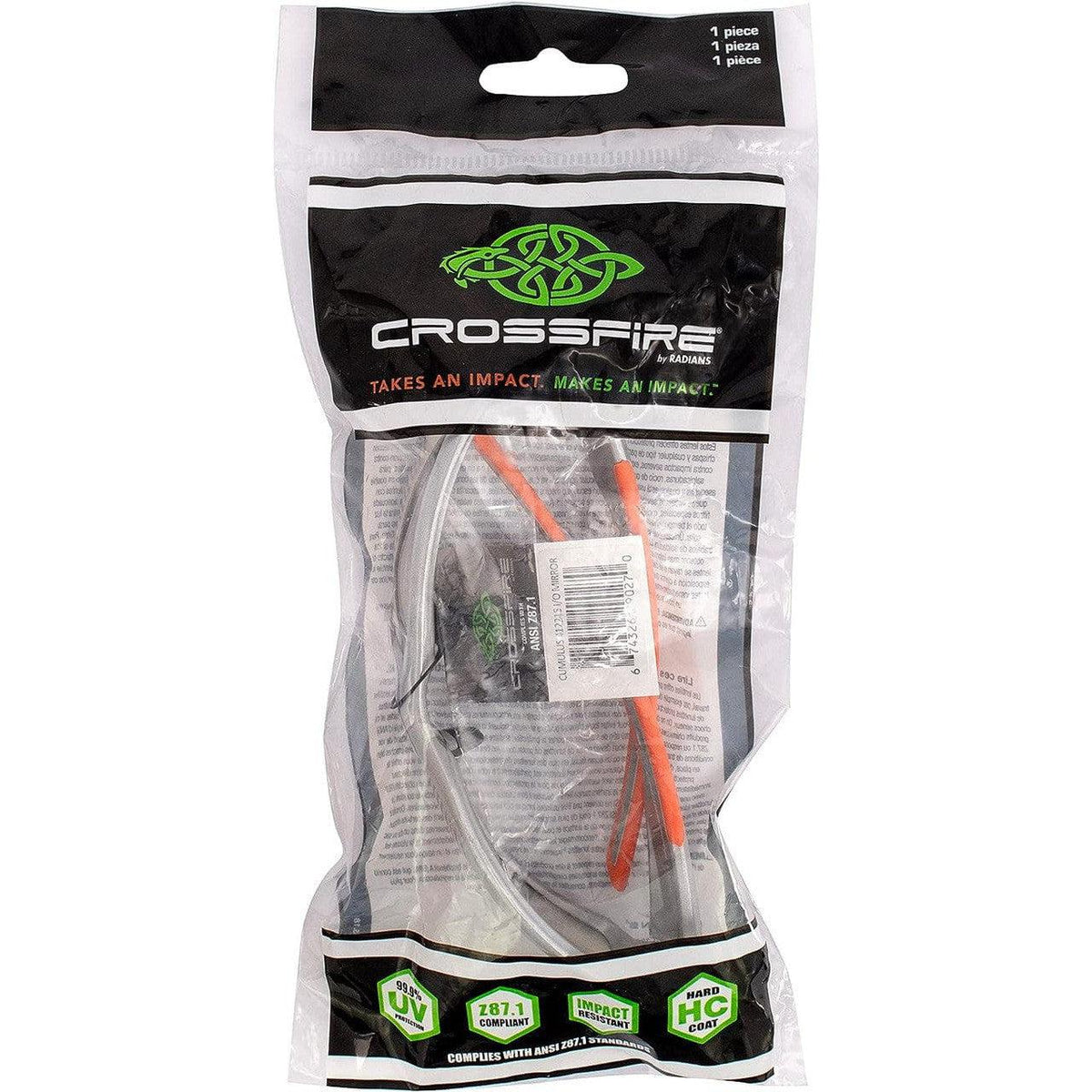 Crossfire Cumulus Safety Glasses Silver with Indoor-Outdoor Lenses