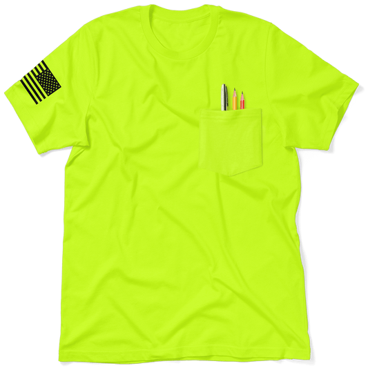 Violence - Safety Yellow Pocket T-Shirt