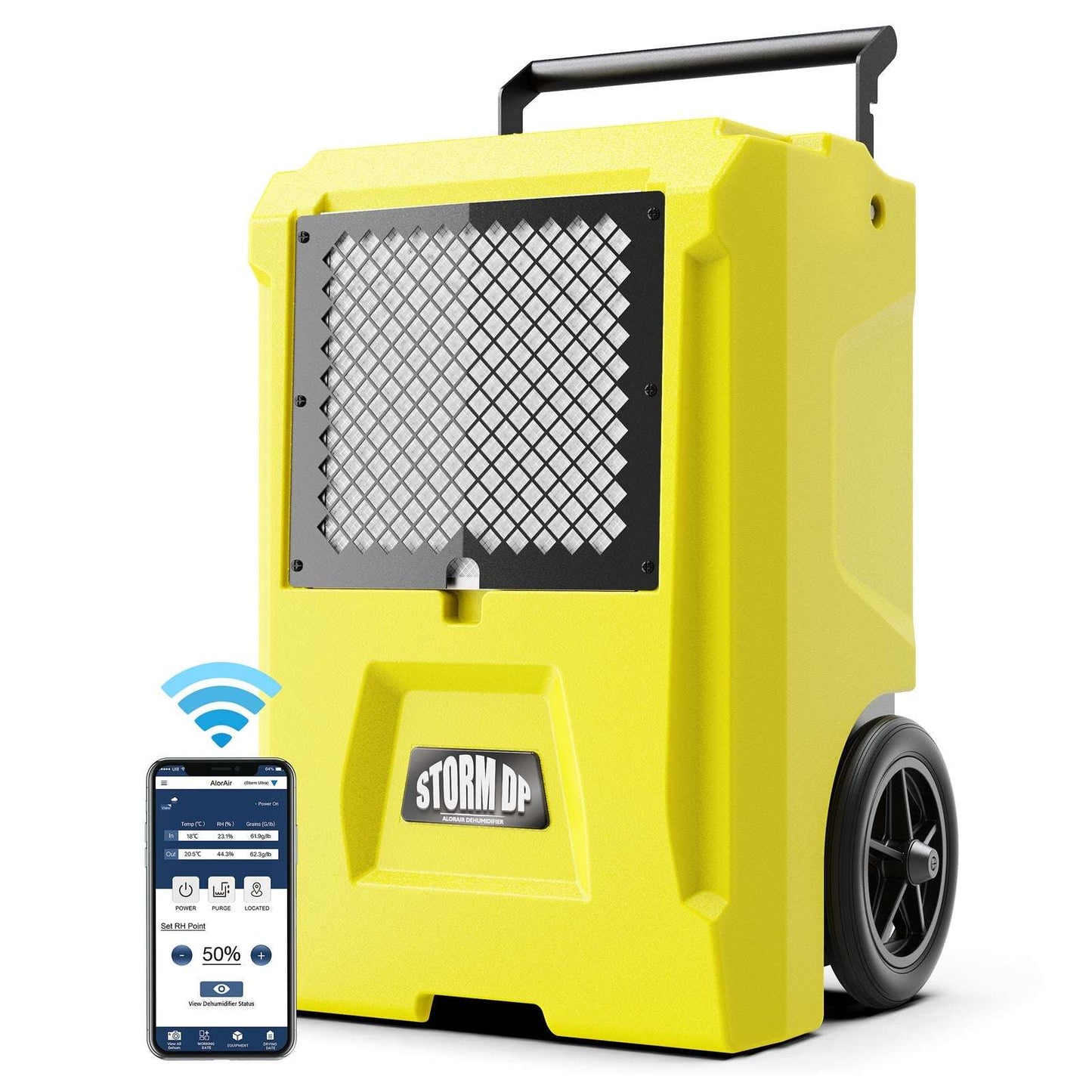 AlorAir Storm DP Single-Voltage | APP Control 110 PPD Commercial Dehumidifier
