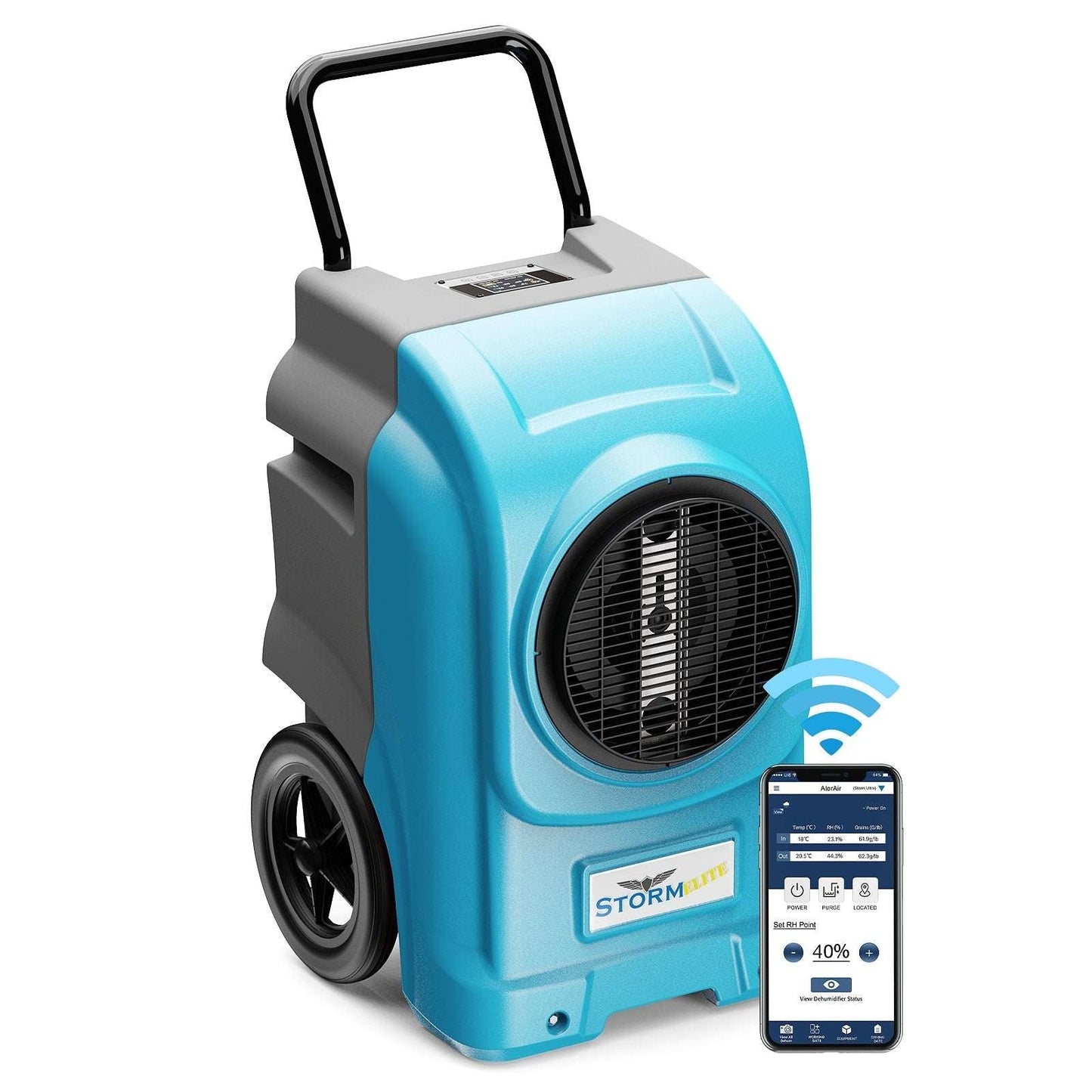 AlorAir Storm Elite 270 PPD Commercial Portable LGR Dehumidifier with APP Control