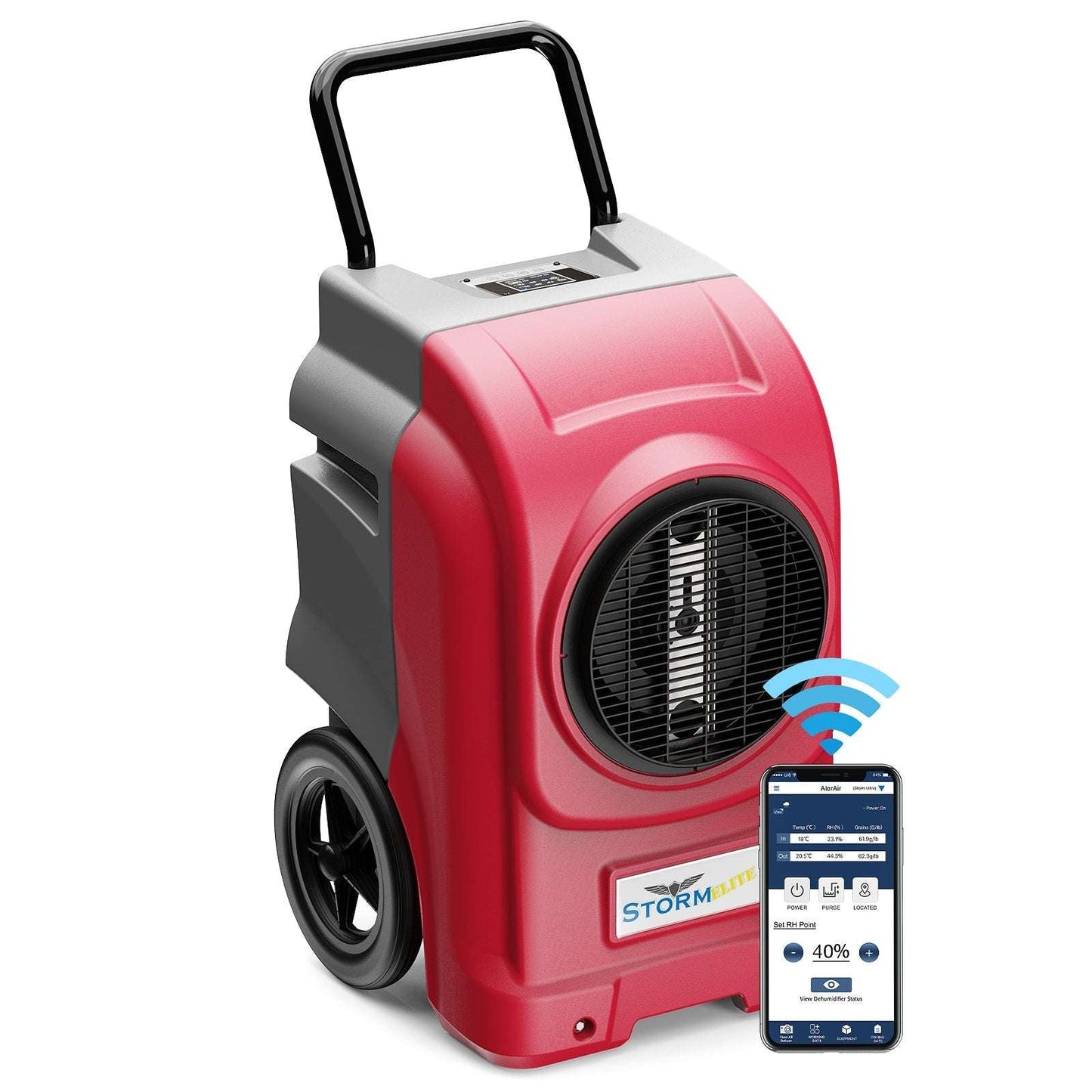 AlorAir Storm Elite 270 PPD Commercial Portable LGR Dehumidifier with APP Control