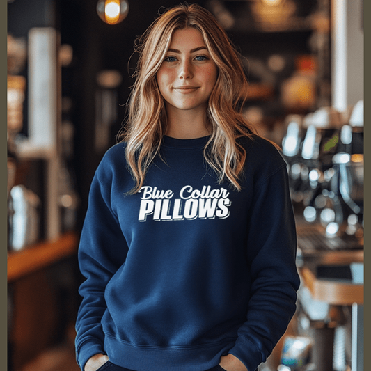 Blue Collar Pillows - Crew Sweatshirt - Navy