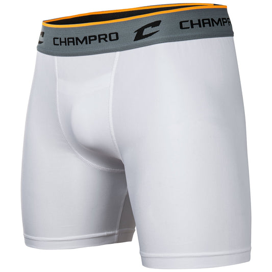 Compression Boxer Short w/Cup - White