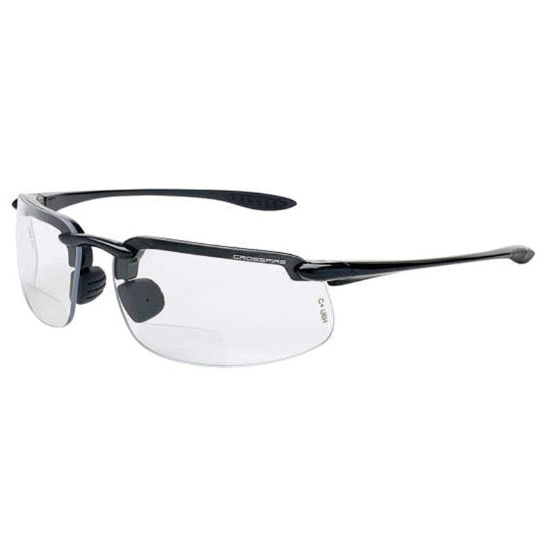 Crossfire ES4 Bifocal Safety Glasses Pearl Gray with Clear Lenses