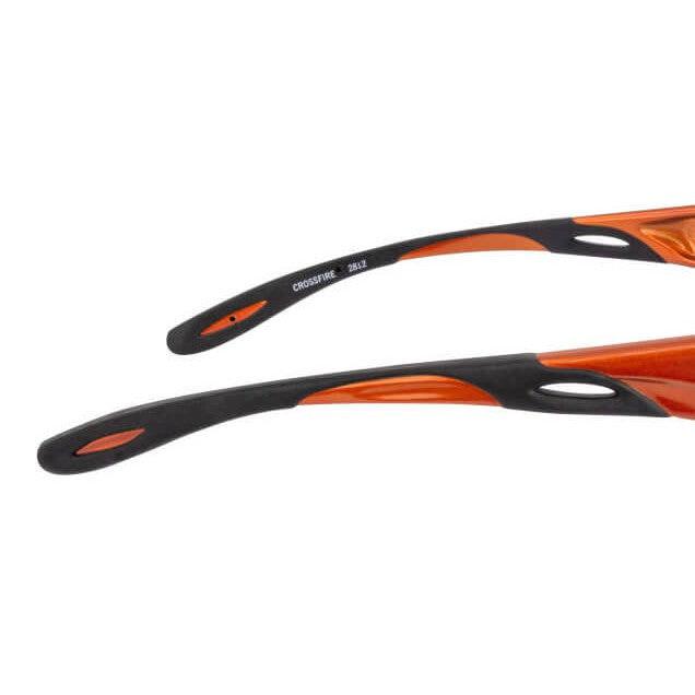 Crossfire Infinity Safety Glasses Orange with Gold Mirror Lenses