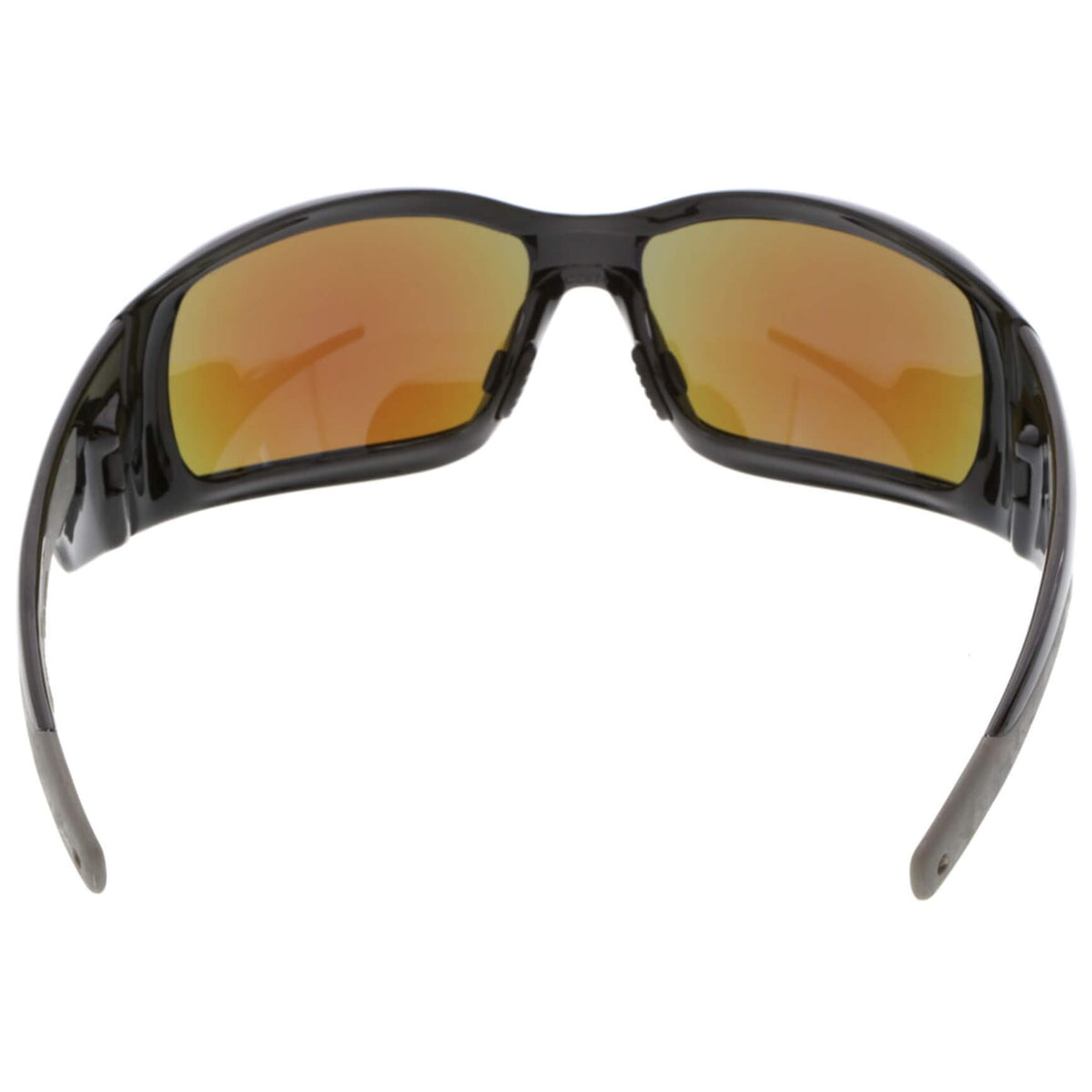 MCR Safety Swagger SR1 Safety Glasses Black Frame with Blue Diamond Mirror Lenses