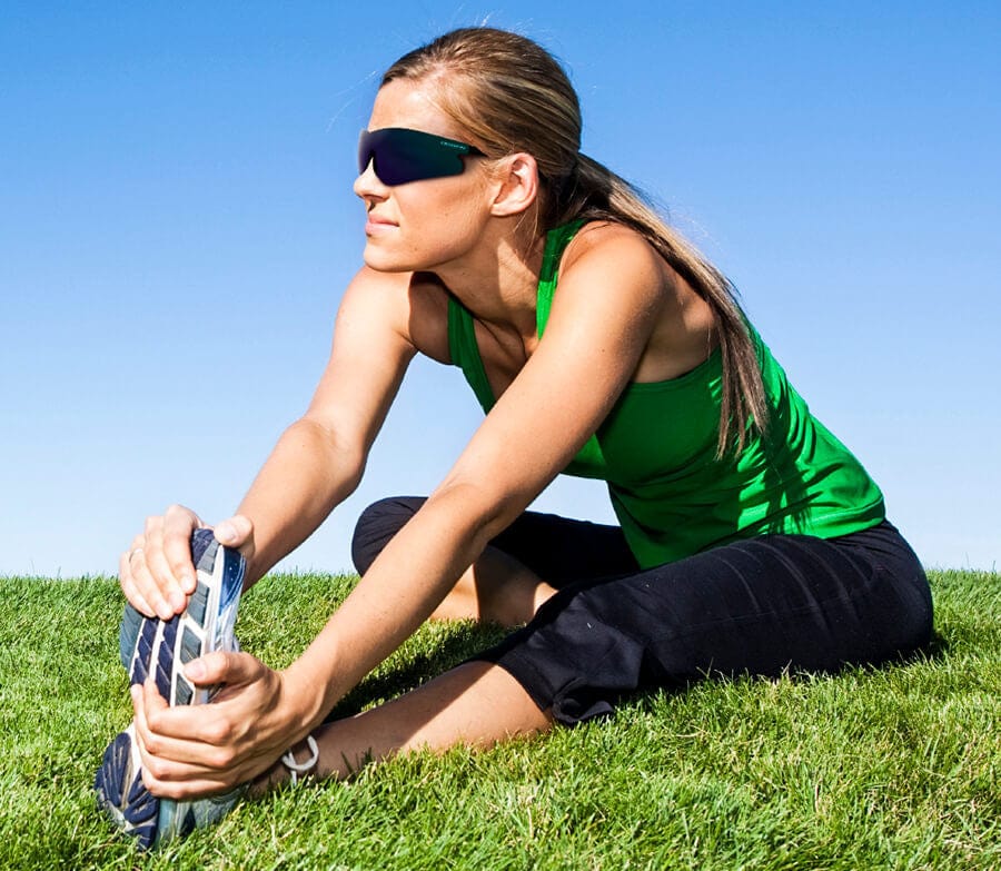 Crossfire Blade Safety Glasses Black with Smoke Anti-Fog Lenses