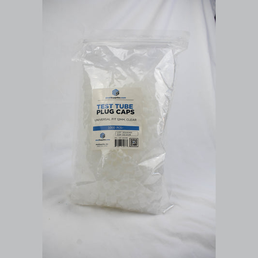 12mm Test Tube Plug Clear Caps Universal Fit