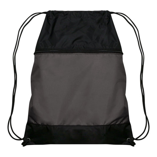Drawstring Bag w/Zipper Pocket