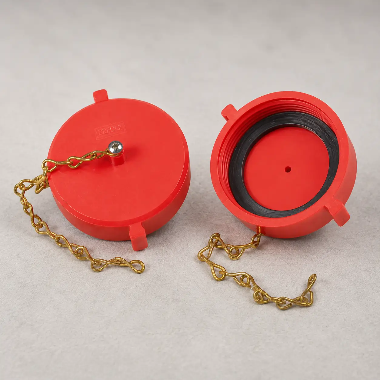 Fire Protection Plug & Chain Red Plastic - Brecco