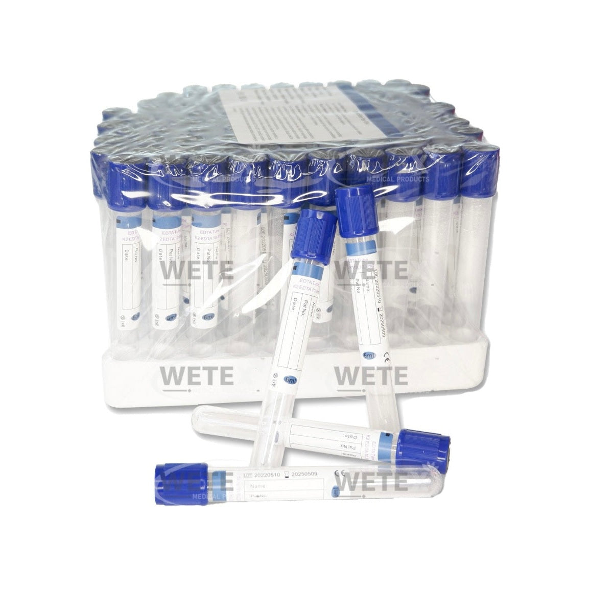 Royal Blue Top (EDTA 10.8mg)13x100mm, 6mL, PET