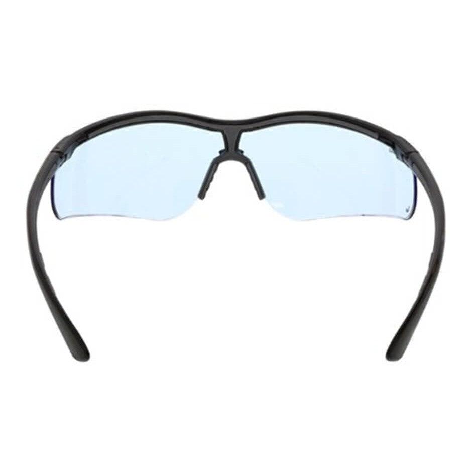 MCR Safety Klondike KD7 Safety Glasses Black Frame and Light Blue UV-Anti-Fog Lens