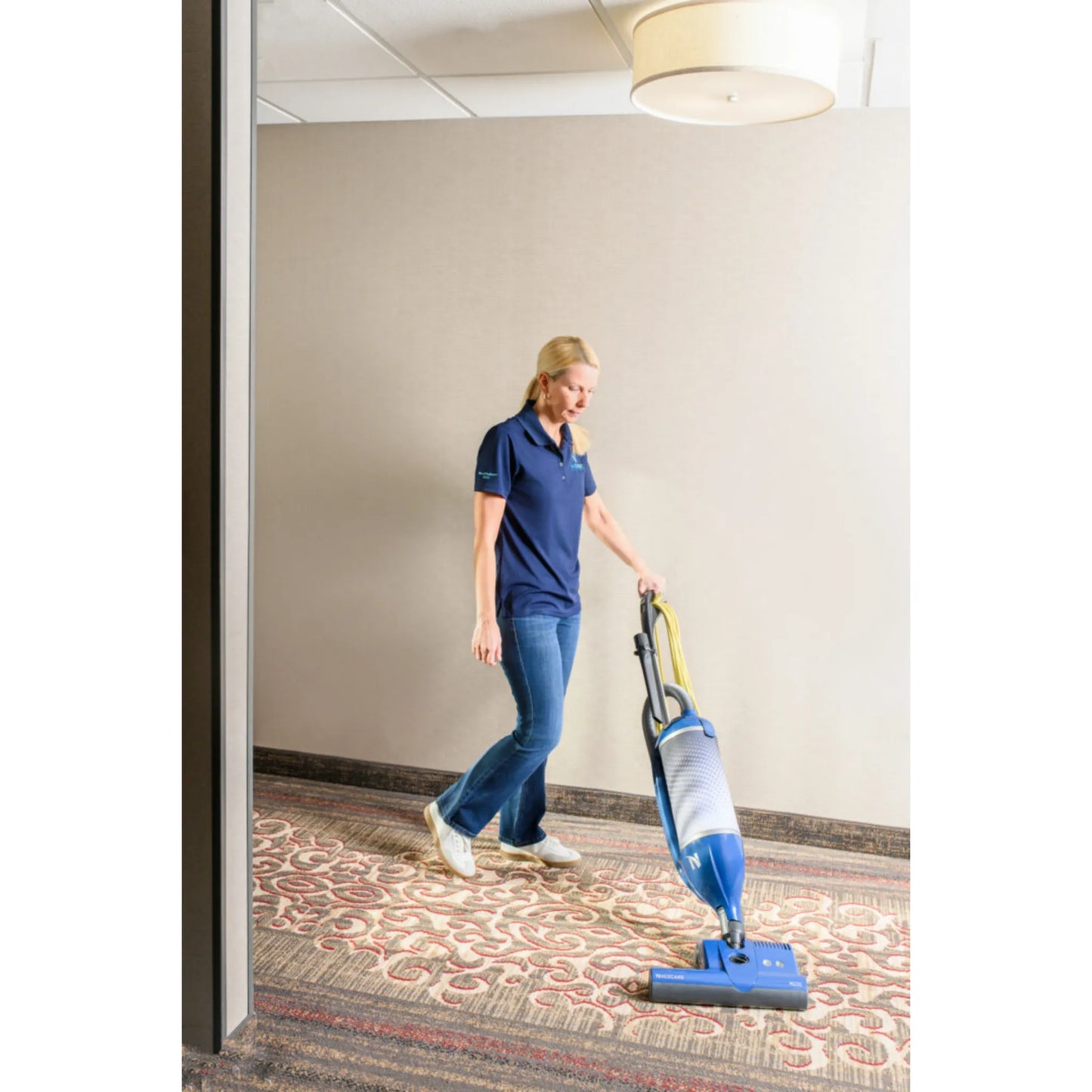 NaceCare N15S 15" Dual Motor Upright Vacuum with Swivel Neck