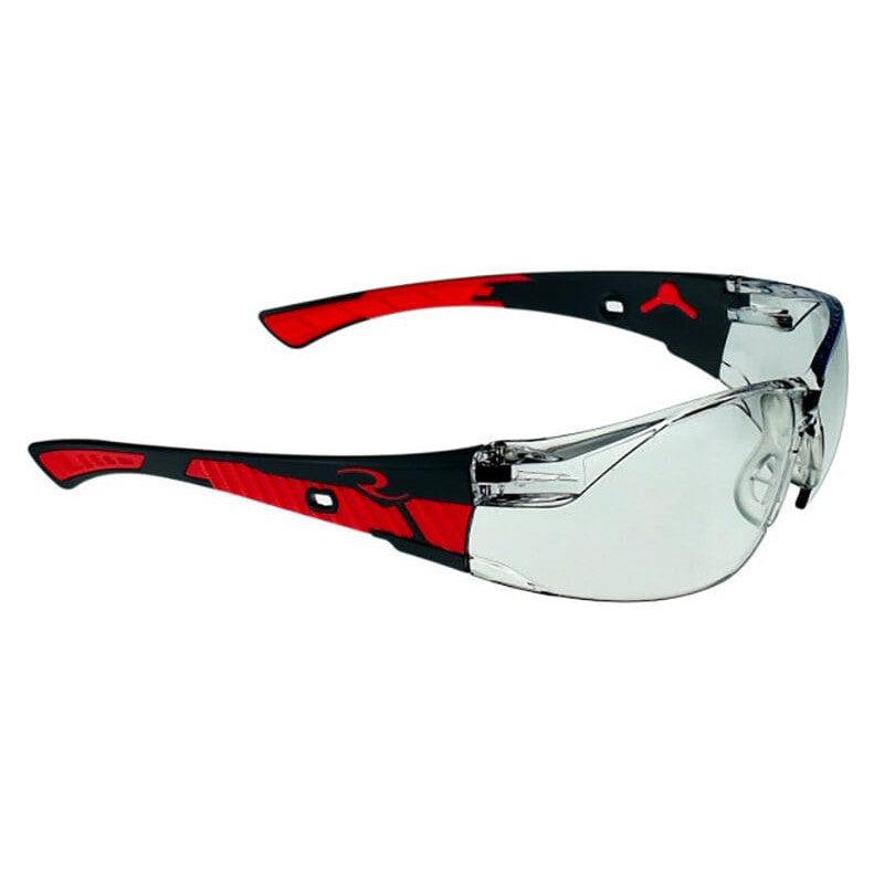 Radians Obliterator Safety Glasses with Black/Red Frame and Indoor-Outdoor Lens