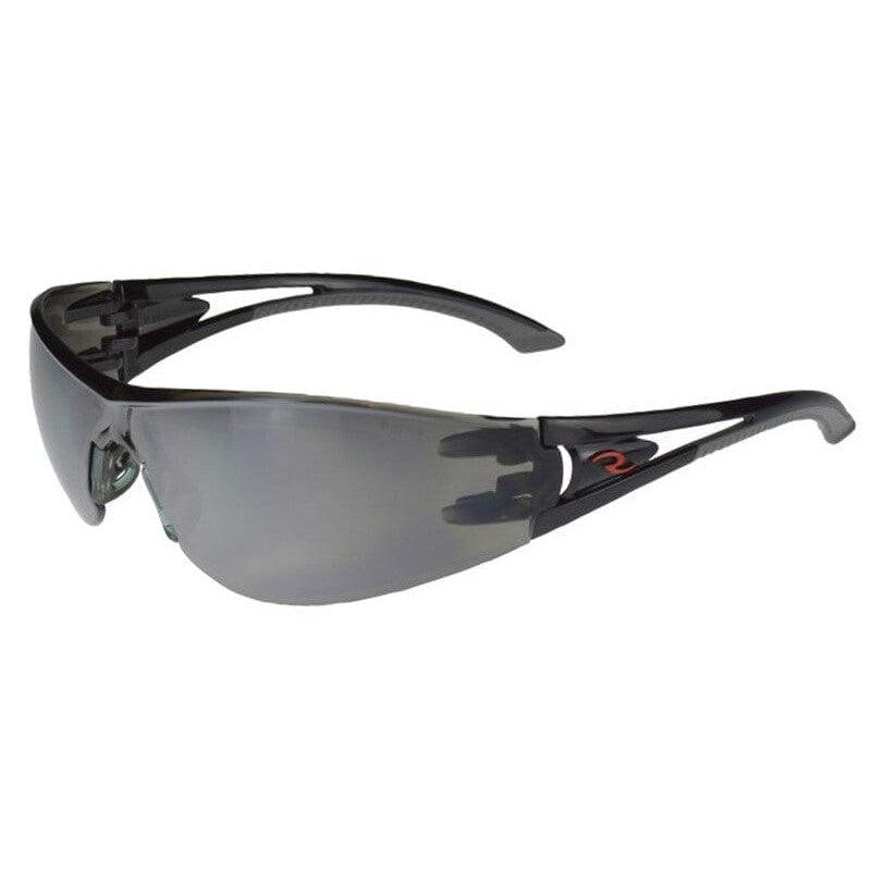 Radians Optima Safety Glasses with Black Frame and Silver Mirror Lens