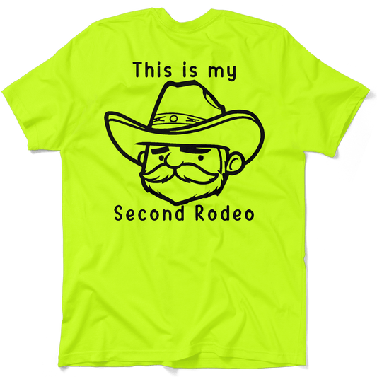 My Second Rodeo - Safety Yellow Pocket T-Shirt