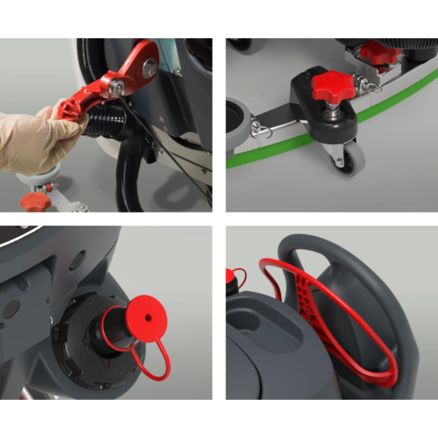 NaceCare TBL 1120/100 Cordless Walk Behind Scrubber – 20", 2 Batteries Included