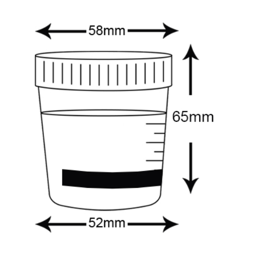 URINE SPECIMEN CONTAINER (WITH TEMPRATURE STRIP)