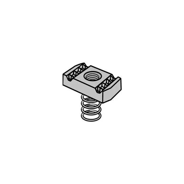 ASRS Strut Nut With Spring For Secure Channel Fittings 1"