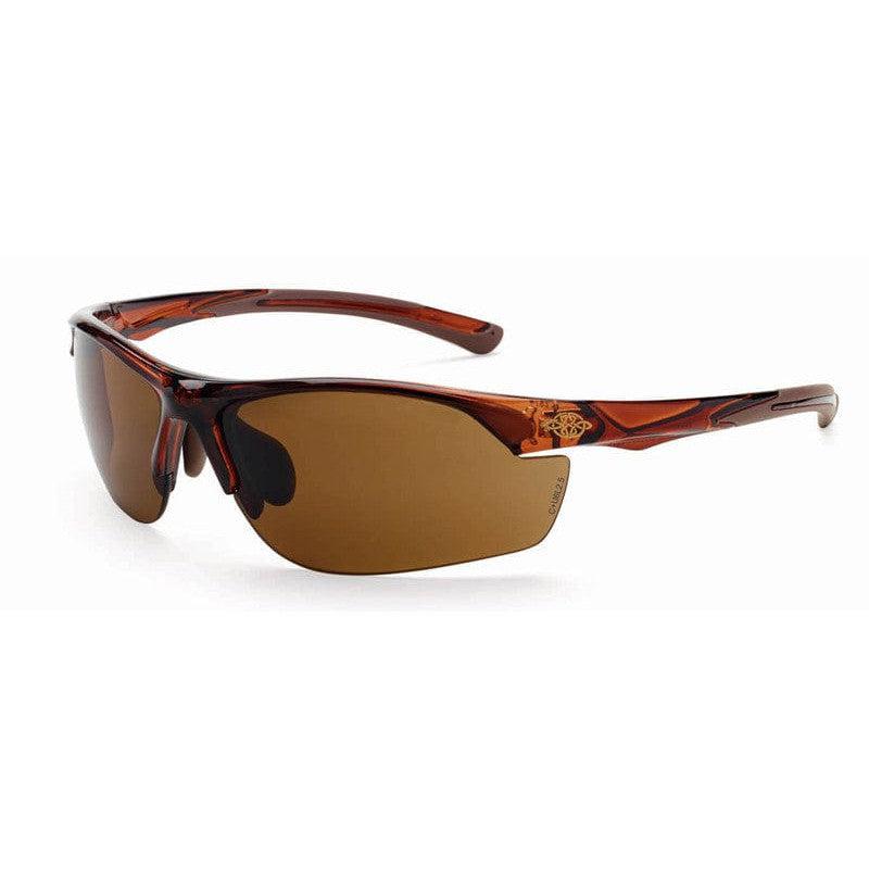 Crossfire AR3 Safety Glasses Brown Frame with Brown Lenses
