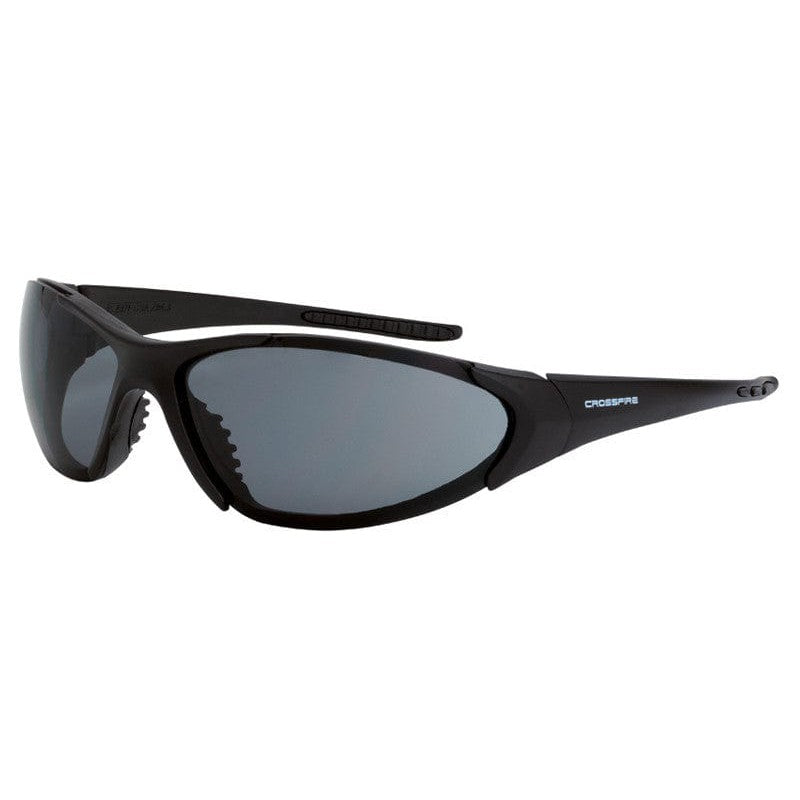 Crossfire Core Safety Glasses Black with Smoke Lenses