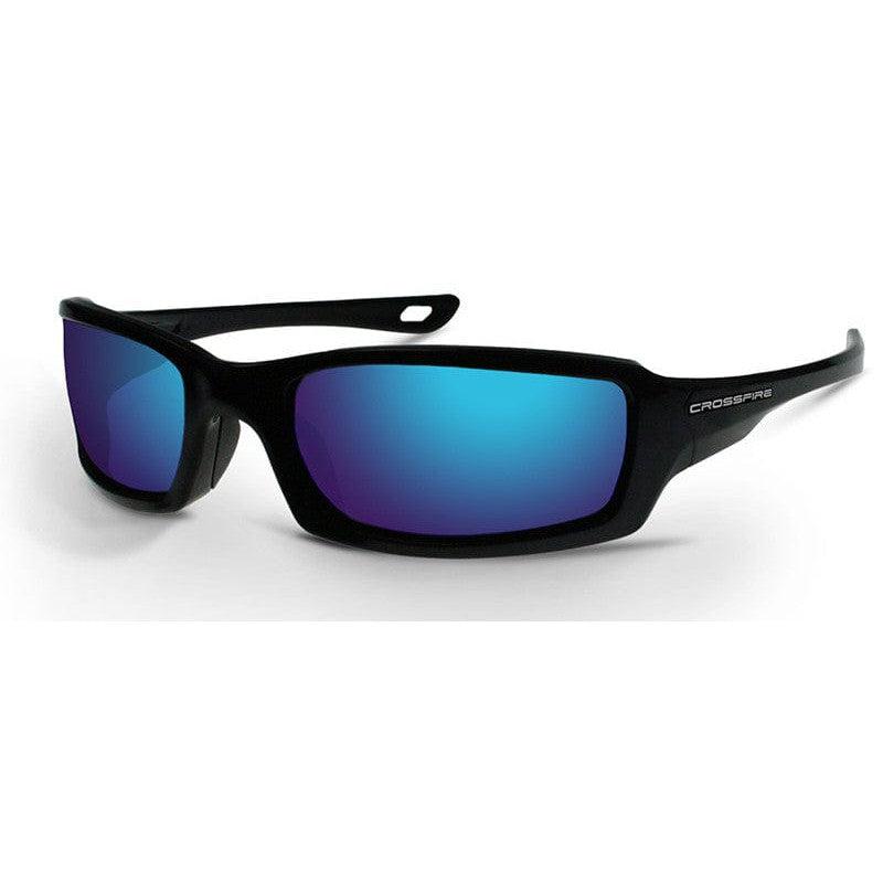 Crossfire M6A Safety Glasses Metallic Blue with Blue Mirror Lenses