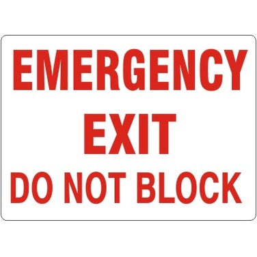 Emergency Exit Do Not Block