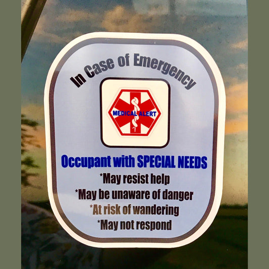 Special Needs Decal Medical Alert Safety Sticker