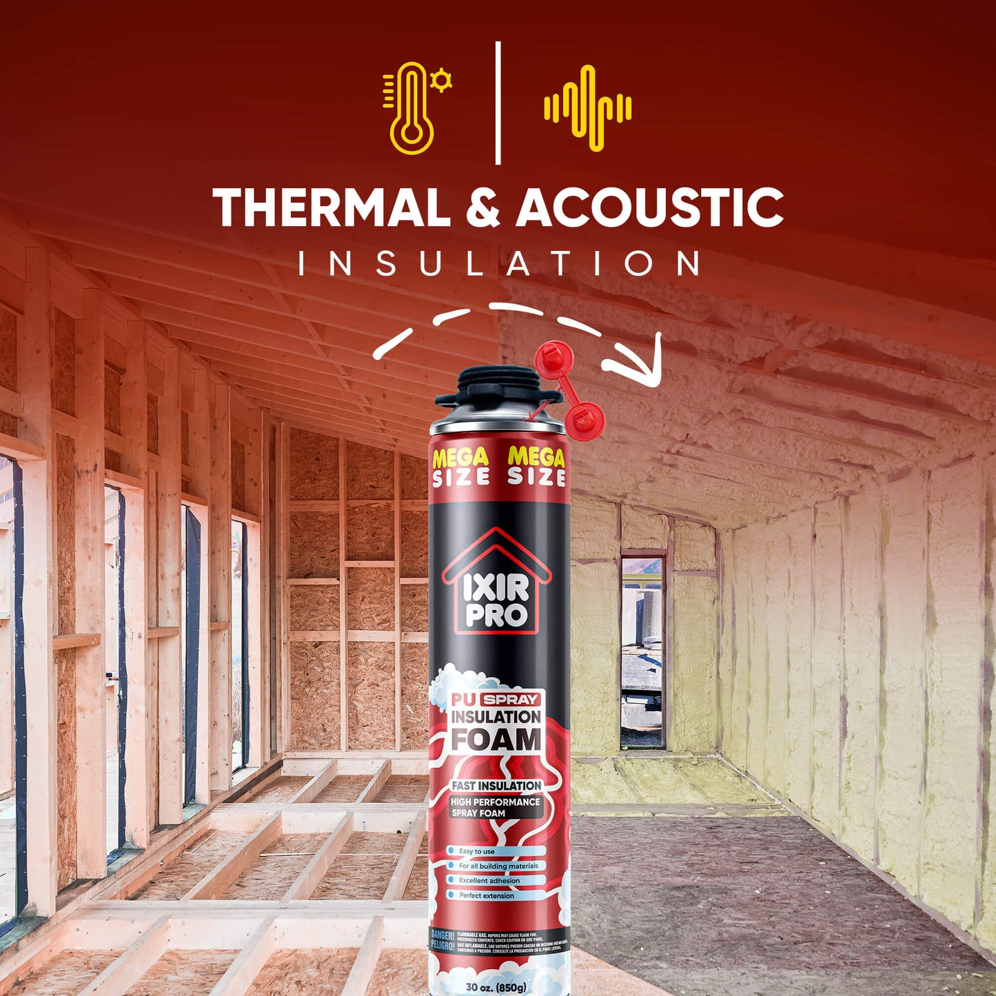 Spray Foam Insulation Kit (30 oz./850gr)