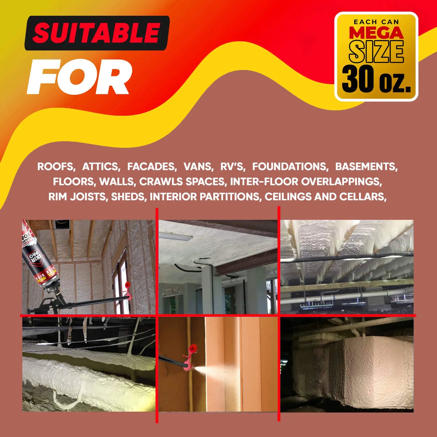 Spray Foam Insulation Kit (30 oz./850gr)