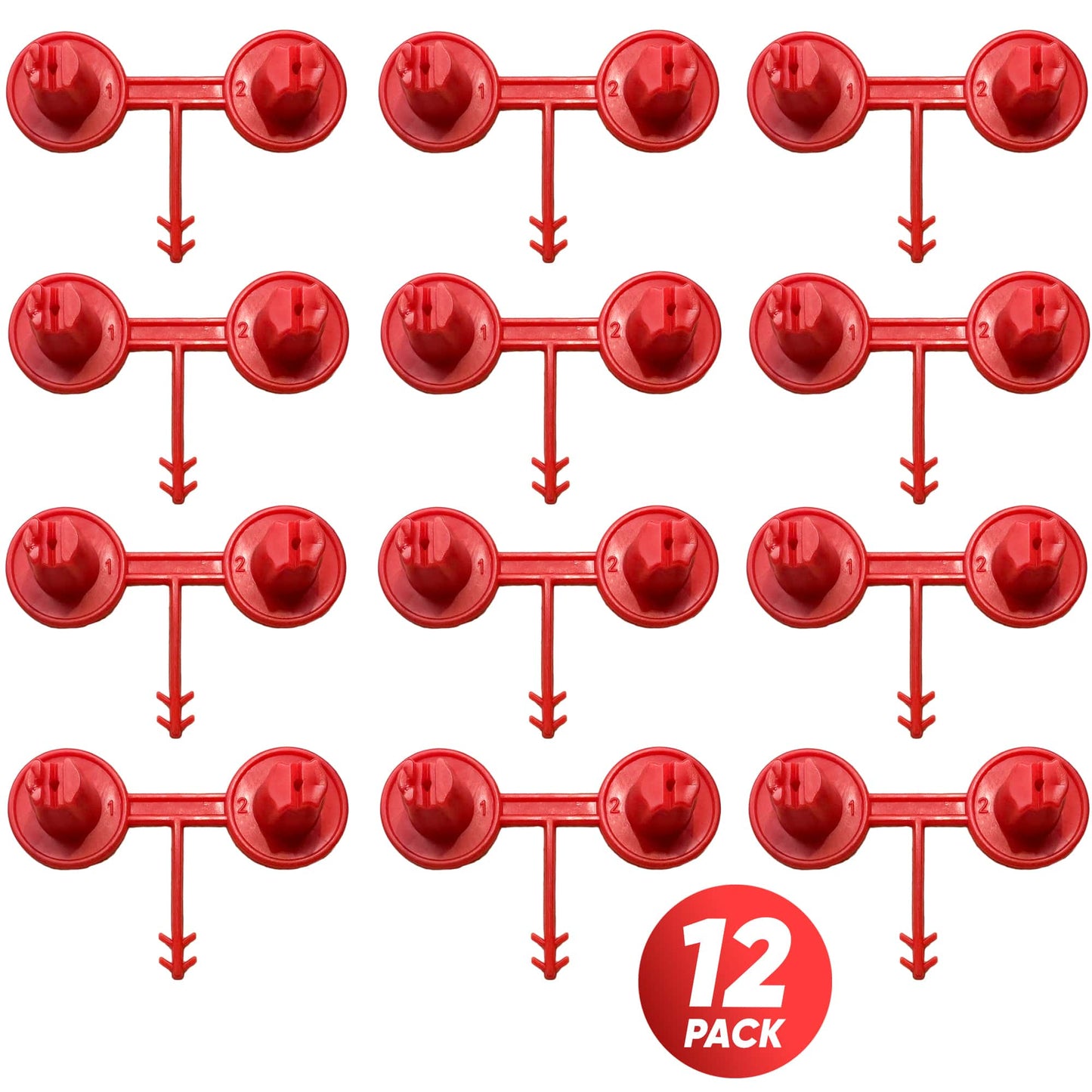 Red Nozzle Set (1-2)(Vertical - Horizontal) for Spray Foam Gun