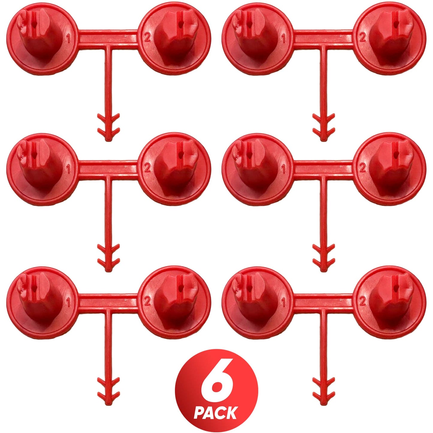 Red Nozzle Set (1-2)(Vertical - Horizontal) for Spray Foam Gun