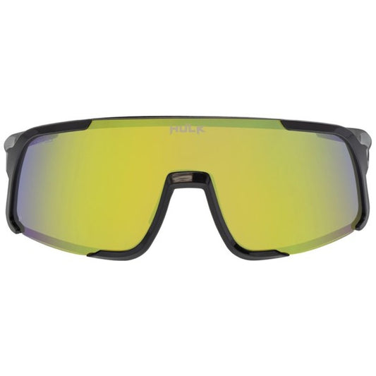 Hulk® HK4 Series Black Frame Safety Glasses Polarized Gold Mirror Lens MAX3® Scratch Resistant Coated